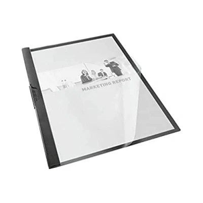 Image of Esselte Clip Folder, fits up to 30 A4 Sheets, Flexible Plastic, VIVIDA Range Black
