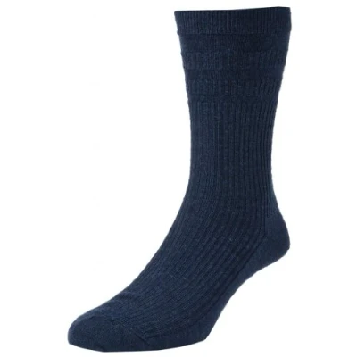Image of New HJ190 Hall SOFTOP EXTRA LOOSE Wide Soft Top No Non Elastic WOOL Rich Short Mid Calf SOCK. Sizes 6 11 / 13 (6 11, NAVY)