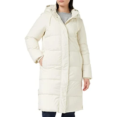 Image of VERO MODA Women&#039;s Vmericaholly Noos Long Down Jacket Coat, Birch, XL