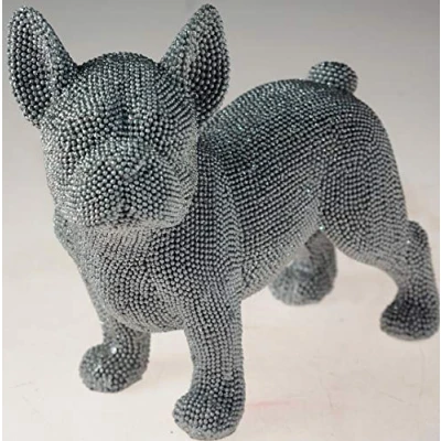 Image of The Leonardo Collection LP42731 Figure Silver Art Standing French Bulldog 1 Piece 22x11x19 cm Accessory