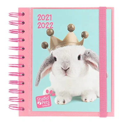 Image of Grupo Erik: Official Studio Pets Rabbits Academic Diary 2021 2022 Day to Page 11 Months Mid Year August June
