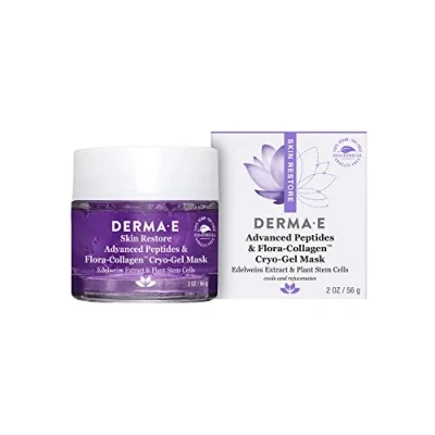 Image of Derma E Advanced Peptides and Flora Collagen Cryo Gel Mask for Unisex 2 oz