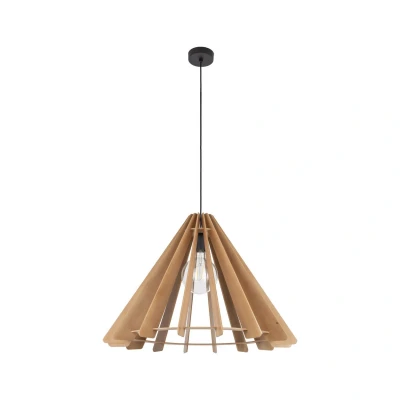 Image of Eris 64cm Wire Frame Pendant Ceiling Light Brown 1xE27