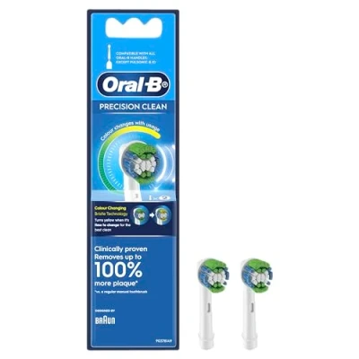 Image of Braun Oral B EB17 2 Precision Clean Replacement Rechargeable Toothbrush Heads Pack