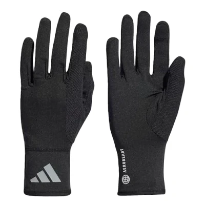 Image of adidas Performance Aeroready Gloves Black reflective silver, Size: Large, silver