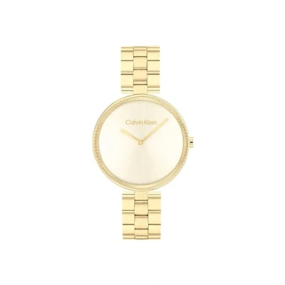 Image of Calvin Klein Gleam Watch goldcoloured/champagne, Women&#039;s, Size: One Size, Gold coloured/champagne