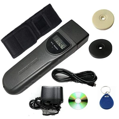 Image of Guard Tour Patrol System with 30pcs Site Checkpoint LCD Screen RFID Inductive Security Wand 5 ID Tag Easy Use Software