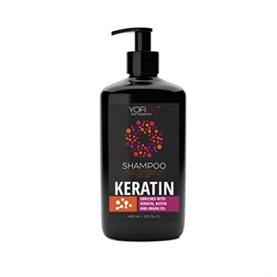 Image of Keratin Shampoo Salt Free Enriched with Moroccan Argan Oil Dead Sea Minerals For Strengthen &amp; Repair Hair Frizz Control Sulfate