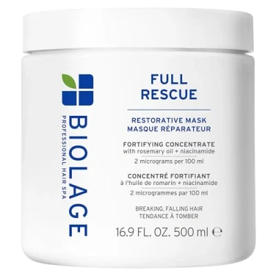 Image of Biolage Full Rescue Restorative Mask, Increases Resistance to Hair Fall, Enriched With Rosemary Oil &amp; Niacinamide, For Breaking Falling Hair, 500ml