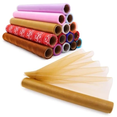Image of Christmas Concepts® 9M x 40CM Sheer Organza Christmas/Party/Wedding Decoration (Gold)