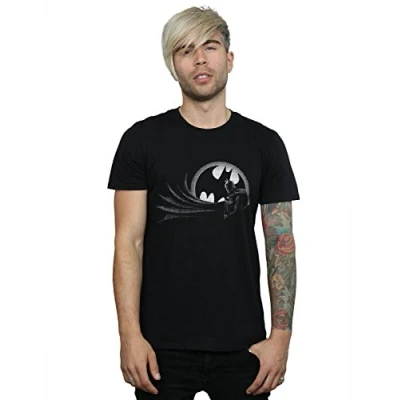 Image of DC Comics Men&#039;s Batman Spot T Shirt Large Black