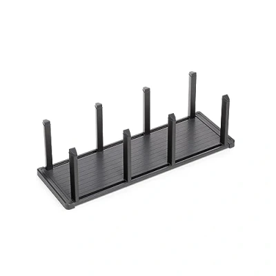 Image of Emuca vertical plate holder for drawer, 159x468 mm (6,2x18,4 inch), Anthracite grey, Aluminium and Plastic
