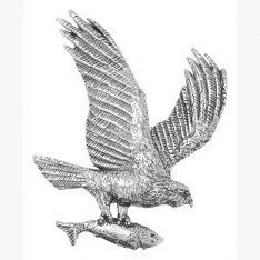 Image of Osprey Pin Badge Brooch Gift, Supplied in Organza Bag
