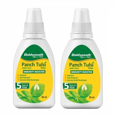 Image of Baidyanath Panch Tulsi Drops 30 ml Natural Immunity Booster with Goodness of Five Types (Pack 2)