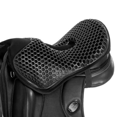 Image of Acavallo Ortho Pubis Gel Out Dressage Saddle Seat Cushion 20 mm Size L Black