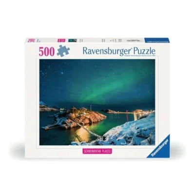Image of Ravensburger 12000845 Northern lights in Troms, Norway 500 pieces jigsaw Puzzle for adults and kids age 12 years up, puzzles