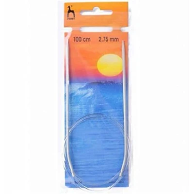 Image of Pony Circular Fixed Classic Knitting Pins, Aluminium, Multi Colour, 8 x 4 21 cm