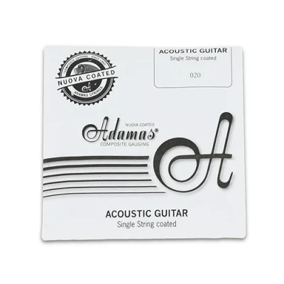 Image of Adamas Single Strings for Acoustic Guitar Nuova Coated Phosphor Bronze .020&quot;/0.51mm wound
