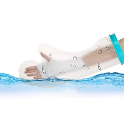 Image of Hand Cast Cover for Shower Bathing, Waterproof Protector Reusable Wrist Sleeve Bag Keep Bandage Dry, Broken Finger Elbow