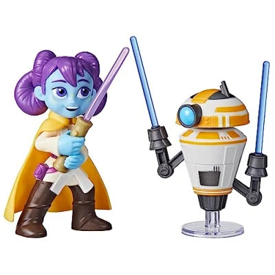 Image of Star Wars Pop Up Lightsaber Duel, Lys Solay &amp; Training Droid Action Figures, 4&quot; Scale Toys for Kids