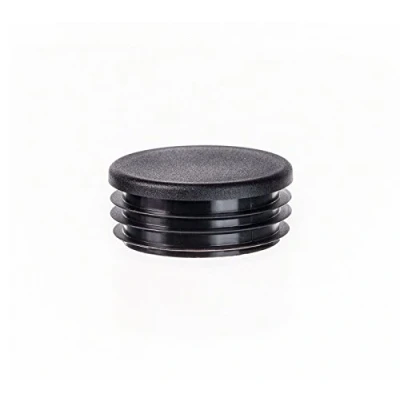 Image of Lamellar plugs End Caps for round pipe 40 mm 5 pcs. Black RAL 9005 Plastic 4 cm EMFA ®
