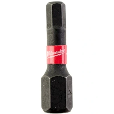 Image of Milwaukee 1/4&quot;HEX Shockwave Impact Duty Driver Bit Hex 4mmx25mm (PK 2)
