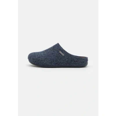 Image of Shepherd JON Slippers, Men&#039;s, Size: 7, Navy Wool