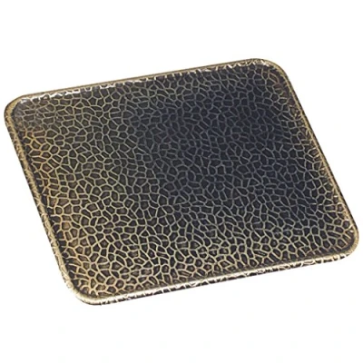 Image of Kaminoflam Stove Tray Antique Brass Base Plate for Fireplace Spark Protection Oven