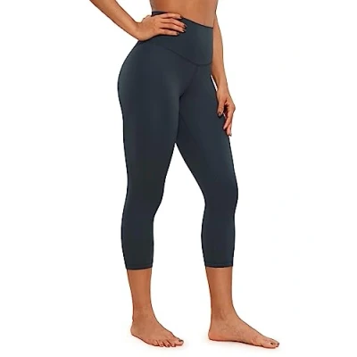 Image of CRZ Yoga Butterluxe 21&#039;&#039; High Waisted Capri Workout Leggings for Women Lounge Buttery Soft Pants True Navy 10