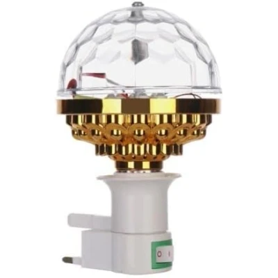 Image of HUOCAI Mini Disco Light, Romantic Magic Crystal Ball Lamp Car Automatic Strobe Light Stage Party Bulb RGB Rotating LED (UK)