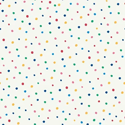 Image of Graham &amp; Brown Joules Lynx Multi Spot White/Rainbow Wallpaper