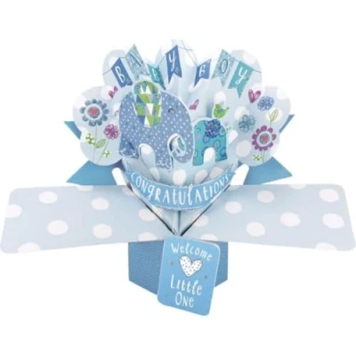 Image of New Baby Boy Pop Up Greeting Card Original Second Nature 3D Cards