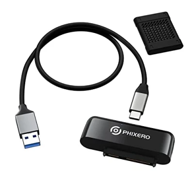 Image of PHIXERO SATA to USB 3.0 Adapter for 2.5 inch HDD/SSD,SATA Support UASP,USB Compatible with PS5/PS4/Ninja V/MAC/Samsung/Seagate/WD