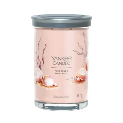Image of Yankee Candle Signature Scented Pink Sands Large Tumbler with Double Wicks Soy Wax Blend Long Burning