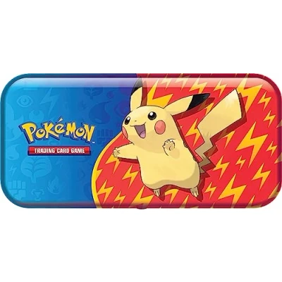 Image of Pokémon TCG: Back to School Pencil Case—Pikachu (1 Branded Tin &amp; 2 Booster Packs)
