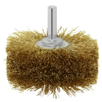 Image of Bosch 2609256541 8 x 80mm Wood Structure Brush Crimped Wire Shank Brass Coated