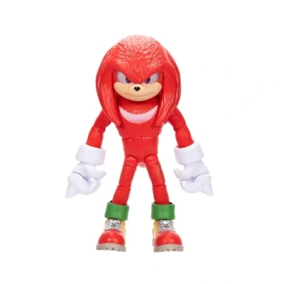 Image of Sonic The Hedgehog 3 Movie Knuckles Collector Toy Figure by Jakks Pacific, Stands 5 / 13 cm Tall, Highly Articulated for Boys/Girls, Officially Licensed Movie, Suggested Ages 3+