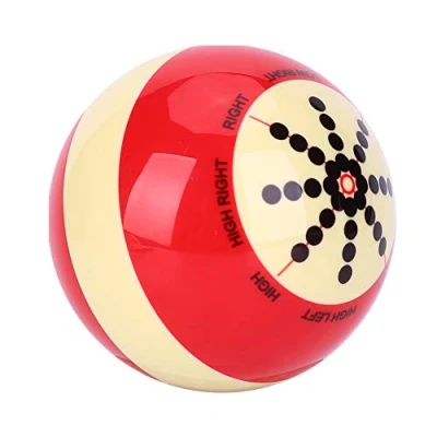 Image of Luqeeg Portable Ball, 57.2mm Playing Ball Pool Billiard Standard Table Training Balls with 4 Points, Practice Assist Accessory for Eight