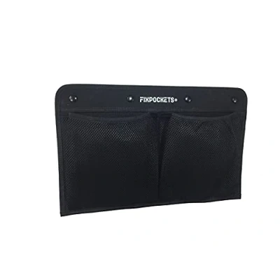 Image of easysac FixPockets Storage Net in the Form of Pockets for Fixing Without Drilling, Commercial Vehicles, Motorhomes, Boats 2 Pockets, 40 x 25 cm
