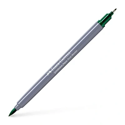 Image of Faber Castell Creative Studio Goldfaber Aqua Dual Marker, Dark Phthalo Green, Single For Art, Craft, Drawing, Sketching, Home, School, University, Colouring