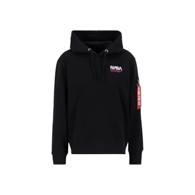 Image of Alpha Industries Men&#039;s Skylab NASA Hoody, Black/Magenta, L