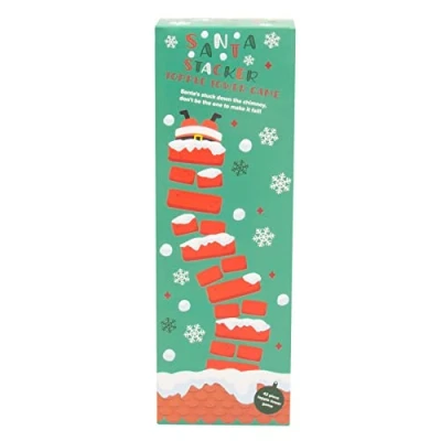 Image of Fizz Creations Christmas Santa Stacker Topple Tower Game. Classic Game with a Festive Twist! Tumbling Perfect for Eve Box or Stocking Fillers.