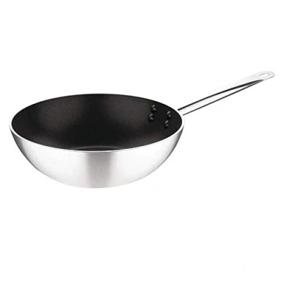 Image of Vogue Non stick Induction Wok Teflon Platinum Plus 300mm 11 3/4&quot;