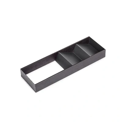 Image of Emuca Inclined Organizer for Drawer, 150x470 mm (5,9x18,5 inch), Anthracite Grey, Steel and Wood