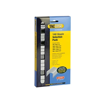 Image of Tacwise 0350 Selection Pack of Type 140/6 14mm Heavy Duty Galvanised Staples, 4400, Silver