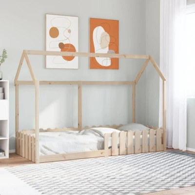 Image of Vidaxl Kids' House Bed Frame without Mattress 80x200 cm Solid Wood Pine