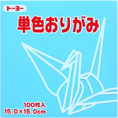 Image of Toyo Origami Paper Single Color Pale Light Blue 15cm, 100 Sheets