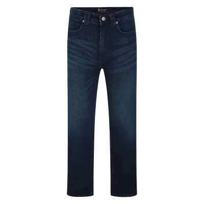 Image of Mens Plus Size Jeans Straight Leg Classic Designer Fit Cotton Heavy Duty Denim Pants for Men 58 Waist 34 Inside