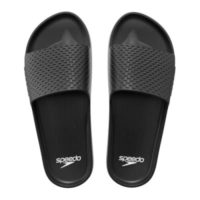 Image of Speedo Women&#039;s Essential Slides Pool Sliders Beach Footwear, Black, 8 UK