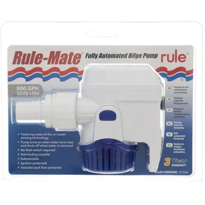 Image of Rule Industries RM800B Mate Bilge Pump 800 GPH, Standard, White